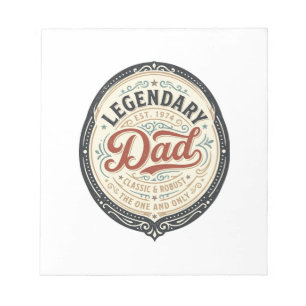 Legendäres Vintage-T-Shirt-Design mit Gravur für V Notizblock