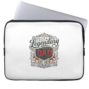 Legendäres Vintage-T-Shirt-Design mit Vater-Gravur Laptopschutzhülle