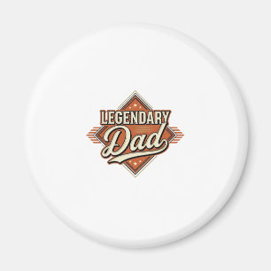 Legendäres Vintage-T-Shirt-Design mit Vater-Gravur Magnet