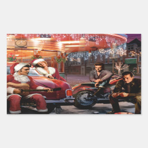 Legendäres Weihnachten Rechteckiger Aufkleber