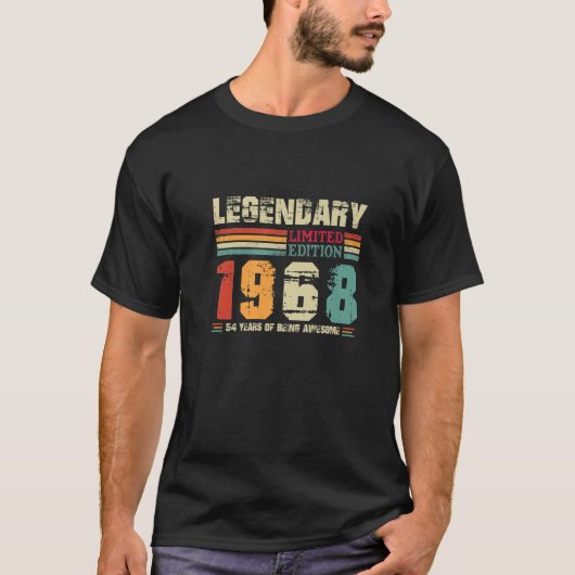 Legendary 54 Years Old Retro Birthday Awesome Sinc T-Shirt (Vorderseite)