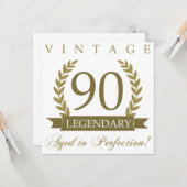 Legendary 90. Geburtstag Karte (Vorderseite/Rückseite Beispiel)