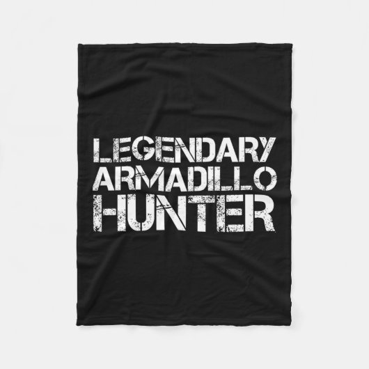Legendary Armadillo Hunter Funny Junting Wildlife Fleecedecke (Vorderseite)