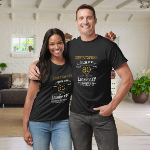 Legendary Black Gold Retro 80. Geburtstag T-Shirt