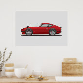Legendary Classic Red 240z Fairlady Bug Poster (Küche)