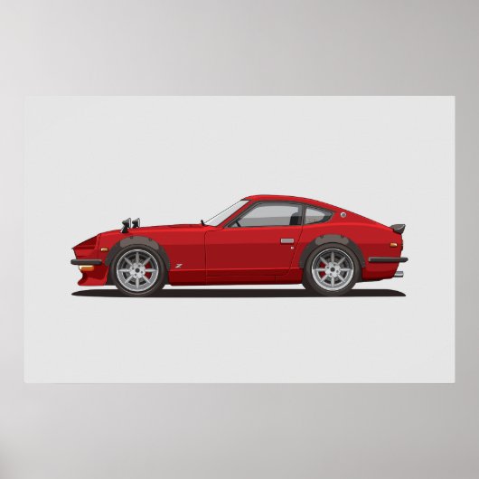 Legendary Classic Red 240z Fairlady Bug Poster (Vorne)