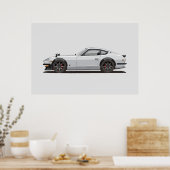 Legendary Classic White 240z Fairlady Bug Poster (Küche)
