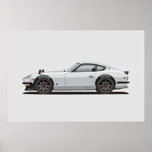 Legendary Classic White 240z Fairlady Bug Poster (Vorne)