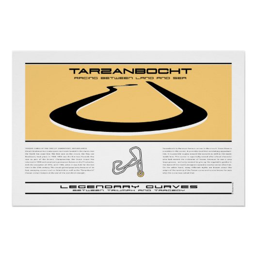 Legendary Curves, Tarzan Bocht, Zandvoort Poster (Vorderseite)