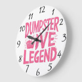 Legendary Dumpster Dive Enthusiast Große Wanduhr (Winkel)