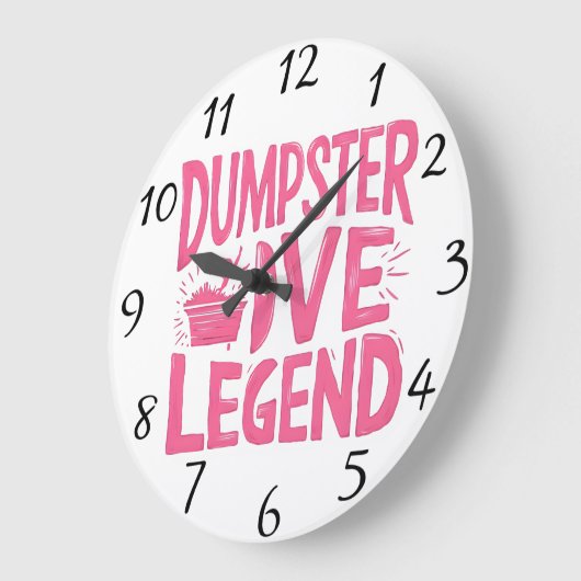 Legendary Dumpster Dive Enthusiast Große Wanduhr (Winkel)