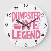 Legendary Dumpster Dive Enthusiast Große Wanduhr (Vorderseite)