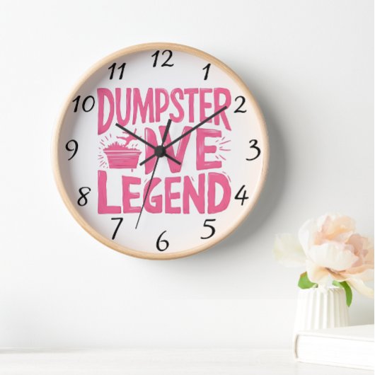 Legendary Dumpster Dive Enthusiast Große Wanduhr
