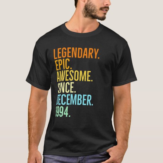 Legendary Epic Phantastisch Seit Dezember 1994 Vin T-Shirt (Vorderseite)