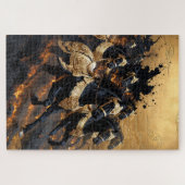 Legendary Gold Armored Horses of Fire Jigsaw Puzzl Puzzle (Horizontal)