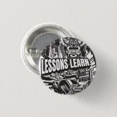 LEGENDARY GORILLA LESSONS LEARN BUTTON  (Vorne & Hinten)