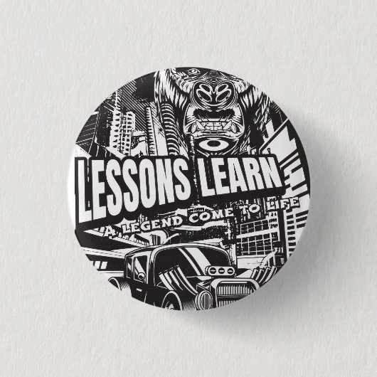 LEGENDARY GORILLA LESSONS LEARN BUTTON  (Vorderseite)