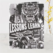 LEGENDARY GORILLA LESSONS LEARN GREETING CARD  KARTE (Gelbe Blume)
