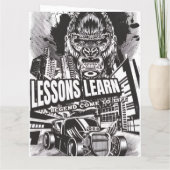 LEGENDARY GORILLA LESSONS LEARN GREETING CARD  KARTE (Rückseite)