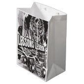 LEGENDARY GORILLA LESSONS LEARN (M) GIFT BAG MITTLERE GESCHENKTÜTE (Vorderseite Schrägansicht)