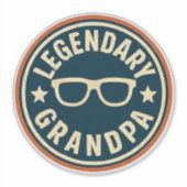 legendary grandpa retro badge aufkleber (Vorderseite)