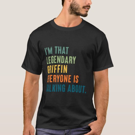 Legendary Griffin Personalisiert Name T-Shirt (Vorderseite)