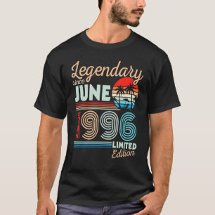 Legendary June 1996 Happy Birthday 26 Years Old Lt T-Shirt