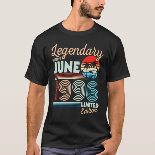Legendary June 1996 Happy Birthday 26 Years Old Lt T-Shirt (Vorderseite)
