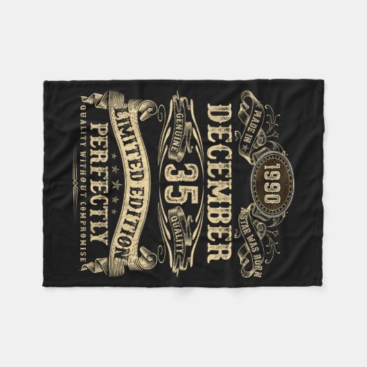 Legendary Man Born December 1990 35th Birthday  Fleecedecke (Vorderseite (Horizontal))