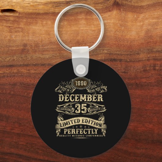 Legendary Man Born December 1990 35th Birthday  Schlüsselanhänger (Vorderseite)