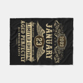 Legendary Man Born January 2003 23rd Birthday Fleecedecke (Vorderseite (Horizontal))