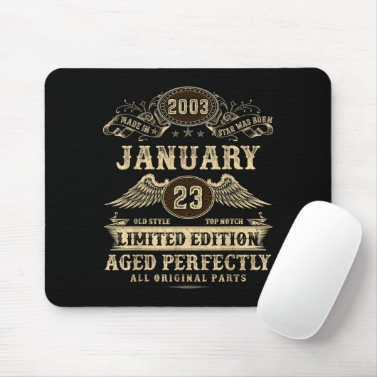 Legendary Man Born January 2003 23rd Birthday  Mousepad (Mit Mouse)