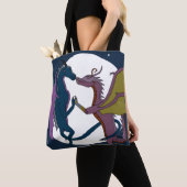 Legendary Mythical Dancing Fantasy Dragons Moon Tasche (Von Nahem)