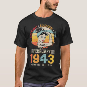 Legendary Phantastisch Epic Seit Februar 1943 80th T-Shirt