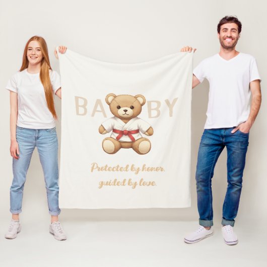 Legendary Red Belt Judo Bear – Baby Shower Fleecedecke (Beispiel)