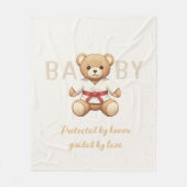 Legendary Red Belt Judo Bear – Baby Shower Fleecedecke (Vorderseite)