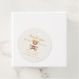 Legendary Red Belt Judo Bear – Baby Shower Geschenkanhänger