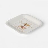 Legendary Red Belt Judo Bear – Baby Shower Pappteller (Gewinkelt)