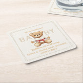 Legendary Red Belt Judo Bear – Baby Shower Rechteckiger Pappuntersetzer (angewinkelt)