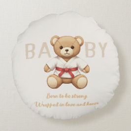 Legendary Red Belt Judo Bear – Baby Shower Rundes Kissen