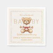 Legendary Red Belt Judo Bear – Baby Shower Serviette (Vorderseite)