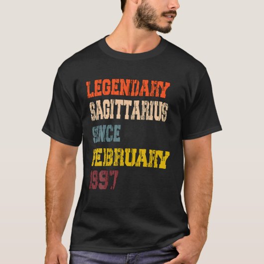 Legendary Sagittarius Seit Februar 1997 T-Shirt (Vorderseite)