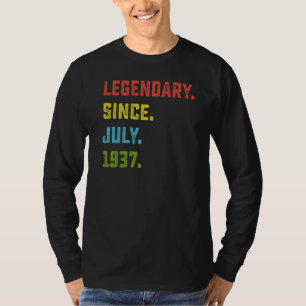 Legendary seit Juli 1937 85 Jahre T-Shirt