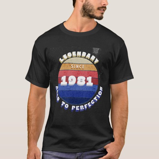 Legendary Since 1981 Retro T-Shirt (Vorderseite)
