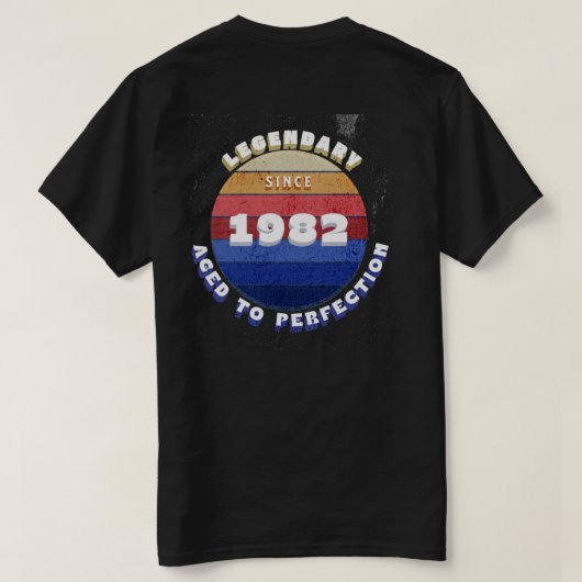 Legendary Since 1982 Retro T-Shirt (Design Rückseite)