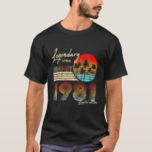 Legendary Since Bday January 1981 Vintage 41Th Bir T-Shirt