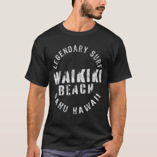Legendary Surf Waikiki Beach Circle Briefmarke T-Shirt