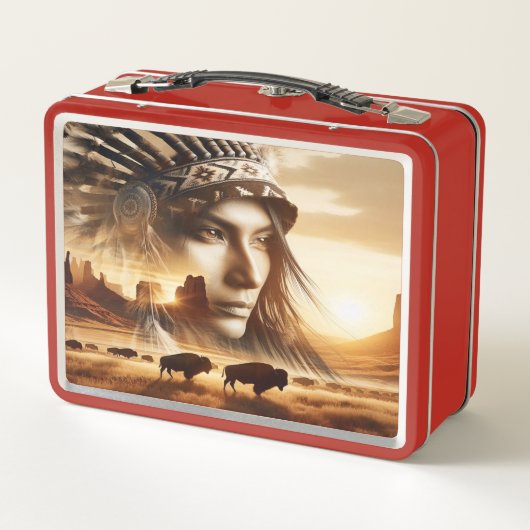 Legendary Warrior Sunset Metall Brotdose (Rückseite)