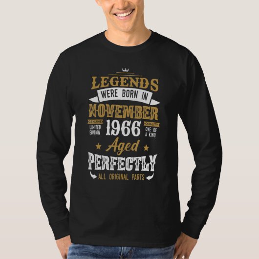 Legendary Were Born In November 1966 u2013 Happy B T-Shirt (Vorderseite)