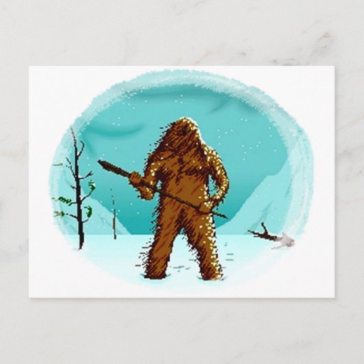 Legendary Yeti Bigfoot Big Foot Geschenke Postkart Postkarte (Vorderseite)